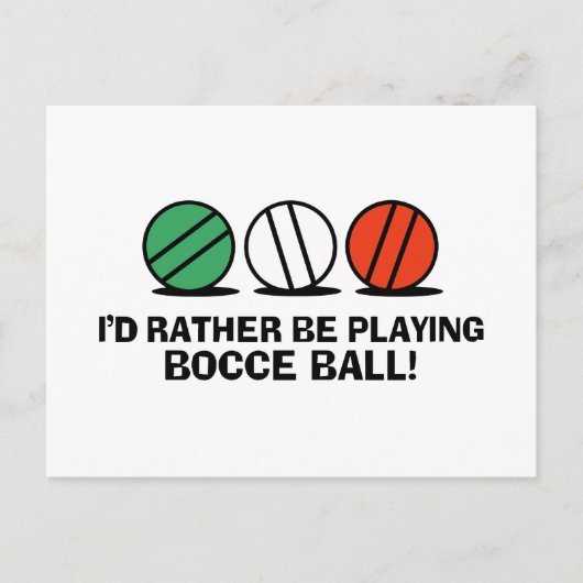 Funny Bocce Ball Postkarte (Vorderseite)