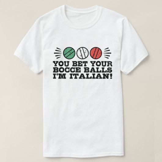 Funny Bocce Ball T-Shirt (Design vorne)