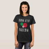 Funny Bocce Ll Kiss My Pallina Lawn Bowilng T-Shirt (Vorne ganz)