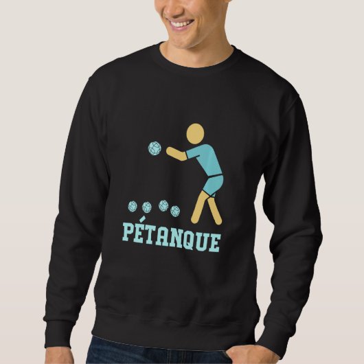 Funny Bocce Player Sweatshirt (Vorderseite)