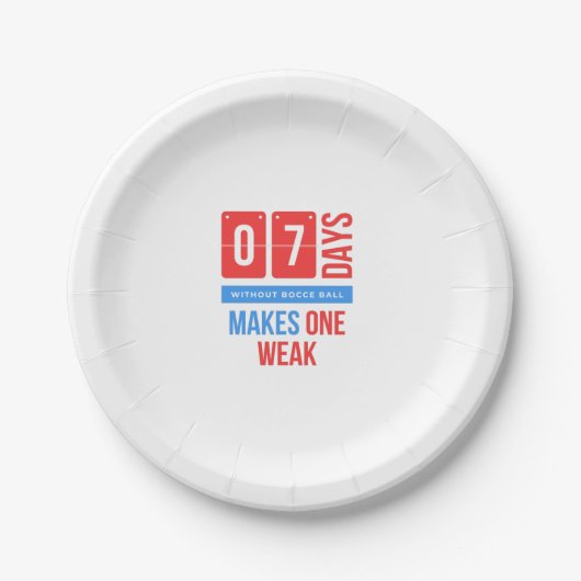 Funny Boccia Sport Zitat Pappteller (Vorderseite)