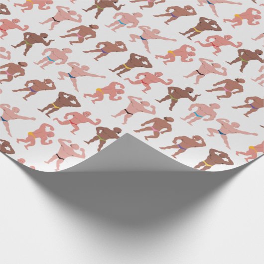 Funny Body Builder Wrapping Paper Geschenkpapier (Ecke)