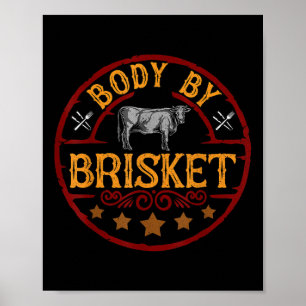 Funny Body by Brisket Barbeque Grillen Grillen Fle Poster