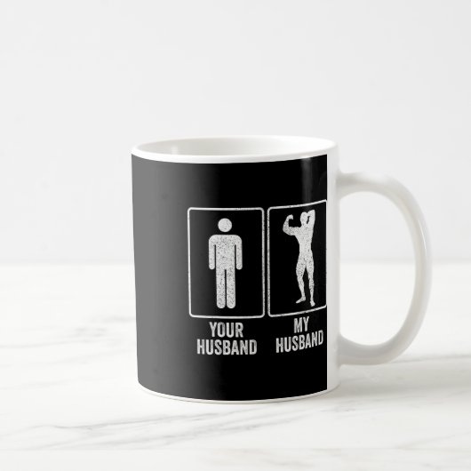 Funny Bodybuilder Bodybuilding Husband Relationshi Kaffeetasse (Rechts)