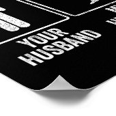 Funny Bodybuilder Bodybuilding Husband Relationshi Poster (Ecke)