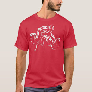 Funny Bodybuilder Gorilla Ape Doing Weightlift T-Shirt