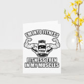 Funny Bodybuilder Karte (Gelbe Blume)