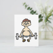 Funny Bodybuilder Postkarte (Stehend Vorderseite)