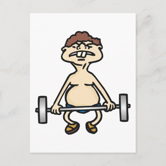 Funny Bodybuilder Postkarte (Vorderseite)