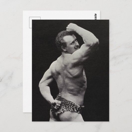 Funny Bodybuilder Postkarte (Vorne/Hinten)
