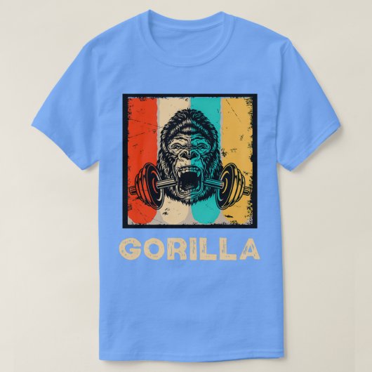 Funny Bodybuilder Vater Gift Gorilla Gym Weight Li T-Shirt (Design vorne)