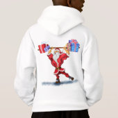 Funny Bodybuilder Weihnachtsmann mit Weihnachtsges Hoodie (Rückseite)