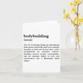 Funny Bodybuilding Definition Karte (Gelbe Blume)