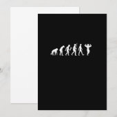 Funny Bodybuilding Evolution Fitness Gift Idea Einladung (Vorne/Hinten)
