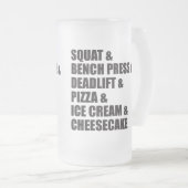 Funny Bodybuilding Gym Pizza Ice Cake Mattglas Bierglas (VorderseiteRechts)