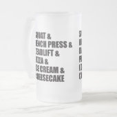 Funny Bodybuilding Gym Pizza Ice Cake Mattglas Bierglas (Vorderseite Links)