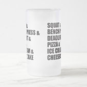Funny Bodybuilding Gym Pizza Ice Cake Mattglas Bierglas (Mittel)