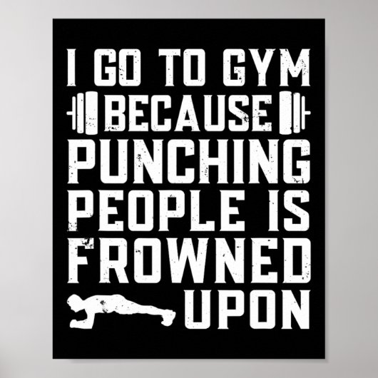 Funny Bodybuilding Gym Zitat Poster (Vorne)