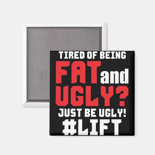 Funny Bodybuilding Magnet (Vorderseite/Rückseite)