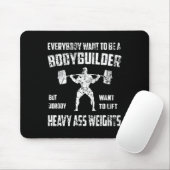 Funny Bodybuilding Shirts. Perfekte Trainingsstell Mousepad (Mit Mouse)