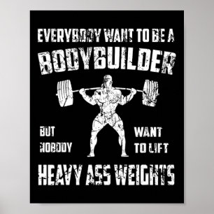 Funny Bodybuilding Shirts. Perfekte Trainingsstell Poster