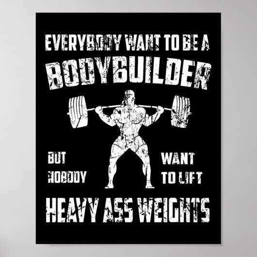 Funny Bodybuilding Shirts. Perfekte Trainingsstell Poster (Vorne)
