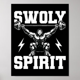 Funny Bodybuilding Swoly Spirit Christlich Faith D Poster