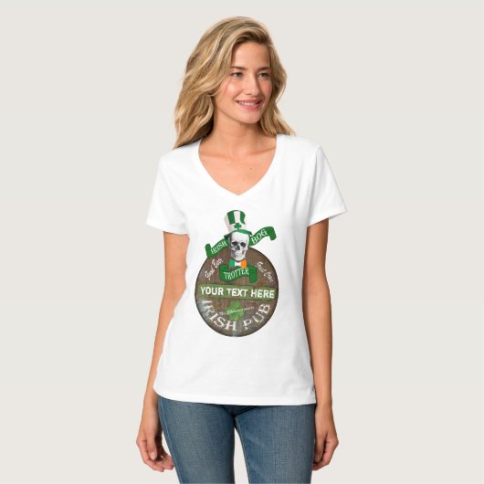 Funny Bog trotter St Patricks T-Shirt (Vorderseite Vollansicht)