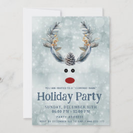 Funny boho Kiefernkegel Rentierferien Unternehmen Einladung