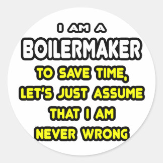 Funny Boilermaker T - Shirt und Geschenke Runder Aufkleber