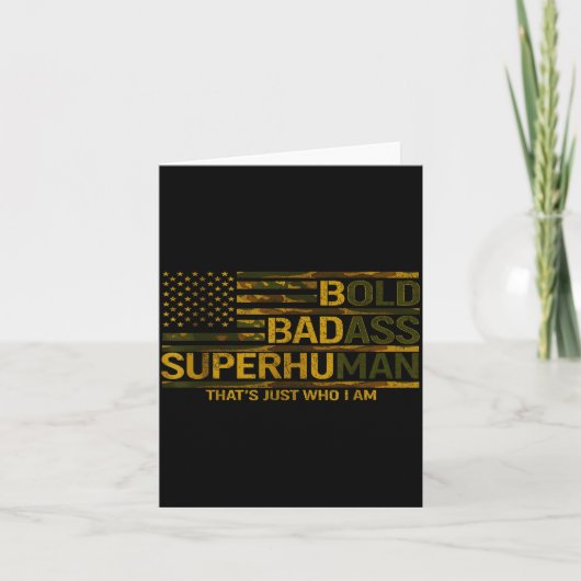 Funny Bold Bad Superhuman Fathers Day Gag Gift Gra Karte (Vorderseite)
