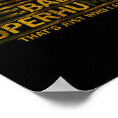 Funny Bold Bad Superhuman Fathers Day Gag Gift Gra Poster (Ecke)