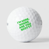 Funny Bold Green Text Golfer Name verloren Golfball (Vorderseite)