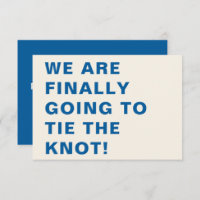 Funny Bold Modern Cobalt Blue Typografy Wedding