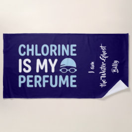 Funny Bold Typographic Swimmer Design Strandtuch