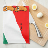 Funny Bologna und Hot Dogs GRILLEN Grilling Geschirrtuch (Viertel Falte)