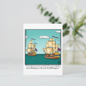 Funny Bon Voyage Postkarte (Stehend Vorderseite)