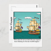 Funny Bon Voyage Postkarte (Vorne/Hinten)