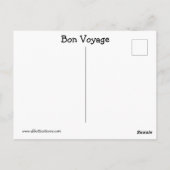 Funny Bon Voyage Postkarte (Rückseite)