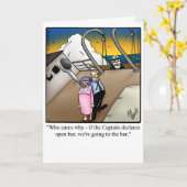 Funny Bon Voyage Schifffahrt Grußkarte Karte (Gelbe Blume)