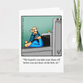 Funny Bon Voyage Spaß Grußkarte Karte (Vorderseite)