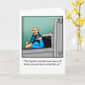 Funny Bon Voyage Spaß Grußkarte Karte (Gelbe Blume)