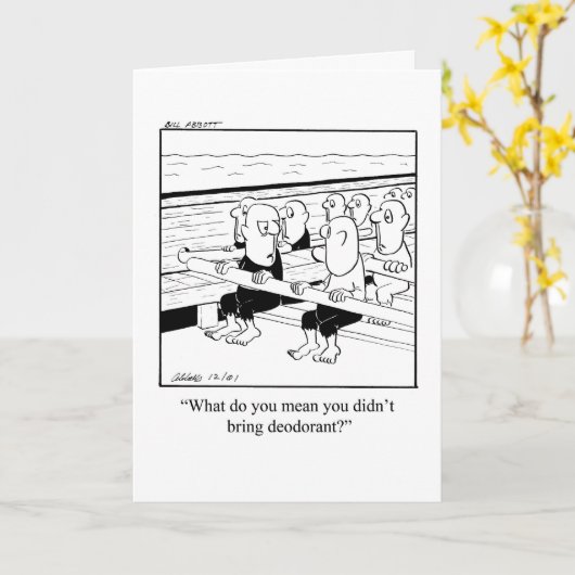 Funny Bon Voyage Spaß Grußkarte Karte (Gelbe Blume)