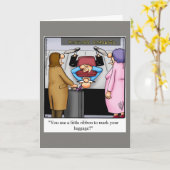 Funny Bon Voyage Spaß Grußkarte Karte (Gelbe Blume)