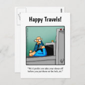 Funny Bon Voyage Spaß Postcard Postkarte (Vorne/Hinten)