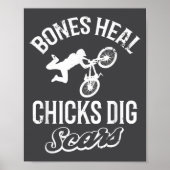 Funny Bones Heal Chicks Dig S Bmx Biking Poster (Vorne)