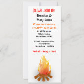 Funny Bonfire & Bier BQ Grillparty Engagement Part Einladung (Rückseite)