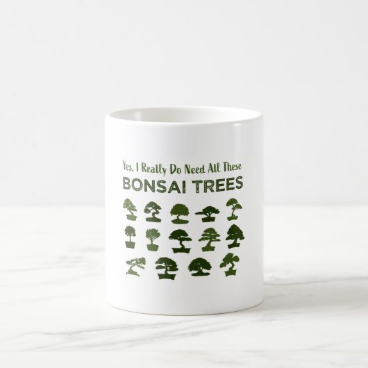 Funny Bonsai Tree Care Penjing Zen Geschenk Kaffeetasse (Mittel)