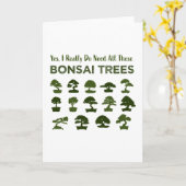 Funny Bonsai Tree Care Penjing Zen Geschenk Karte (Gelbe Blume)