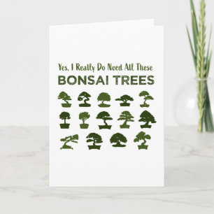 Funny Bonsai Tree Care Penjing Zen Geschenk Karte
